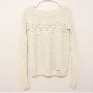 Hollister Crochet Knit Sweater